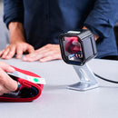 On counter Presentation Barcode scanner chemist house coles woolworths retail counter barcode canner sitting